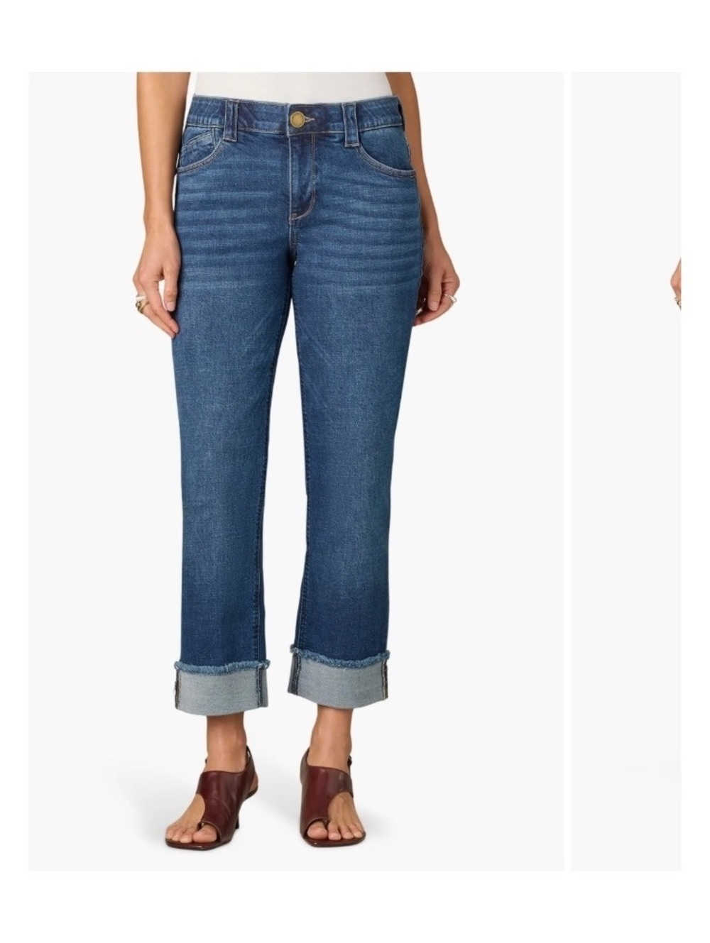 Frayed High Waist Ankle Boyfriend Jeans-10